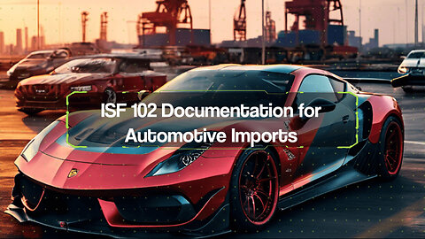 Automotive Imports: ISF 102 Compliance