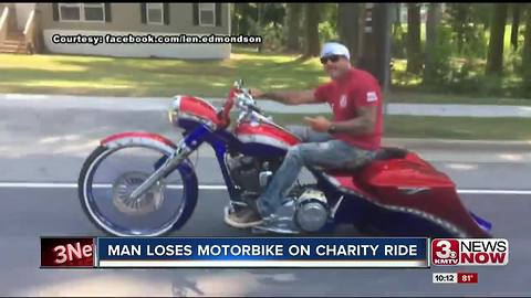 Police report stolen motorcycle after charity event