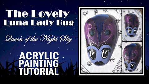 Luna Ladybug Easy Acrylic Rock Painting Tutorial