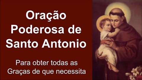 ORAÇÃO DE CLAMOR A SANTO ANTONIO