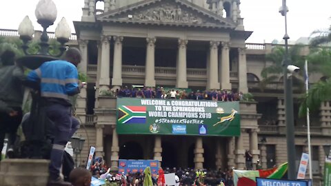 SOUTH AFRICA - Durban - Springboks parade RWC Trophy (Videos) (QpB)