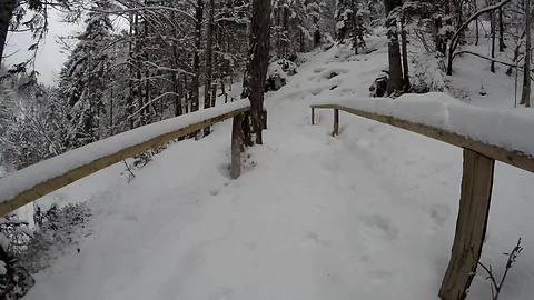 Amazing Winter Wonderland Time Lapsed Walk To Pericnik Waterfall