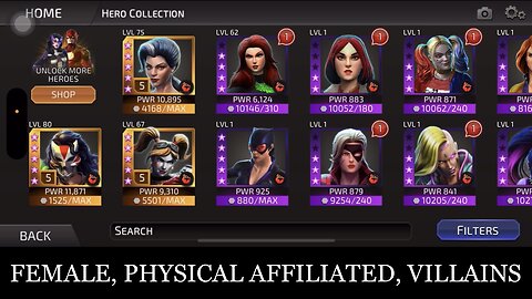 DC Legends Character Reviews: Female, Villain, Physical Affinity Aligned Characters