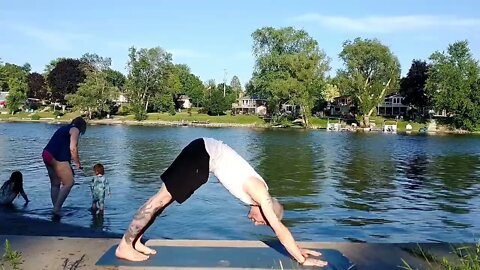 Yoga practice at the park