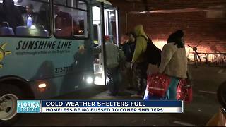 Shelter reaching capacity during cold snap