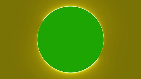 Yellow Neon Circle Border Green Screen Overlay Motion Graphics 4K 30fps Copyright Free