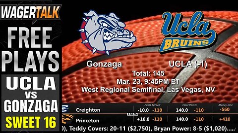 UCLA vs Gonzaga Prediction, Picks & Odds | NCAA Tournament Sweet 16 Betting Advice | March 23