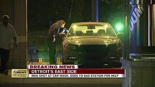 Man shot at car wash on Detroit's east side