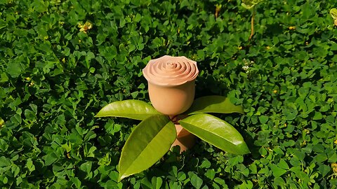 Crafting Nature's Palette: Sculpting a Wooden Heather Flower with Red Foliage 🌺🍂