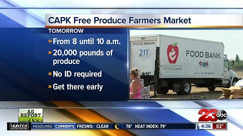 Community Action Partnership of Kern's Food Bank holding free farmers' market at the Kern County Fairgrounds