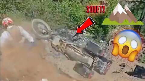 Motorcycle Rider Falls Off Cliff! #shorts