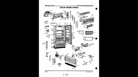 GE - General Electric appliance part schematic and break down - Card 06