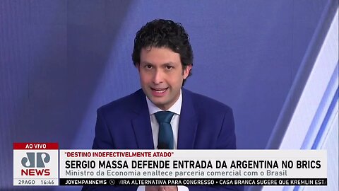 Sergio Massa defende entrada da Argentina no Brics durante visita ao Brasil