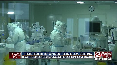 State health department awaiting coronavirus test results on 2 patients