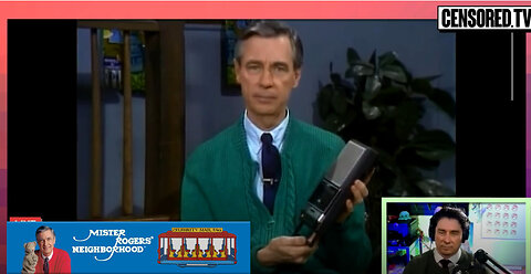 Mr. Rogers takes a phone call