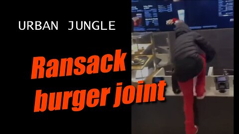 Burger joint ransacking in the urban jungle