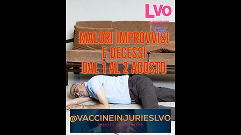 🔴 Malori improvvisi e decessi dal 1 al 2 Agosto 2023 🔴