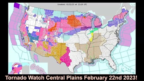 Tornado Watch Central Plains February 22nd 2023!