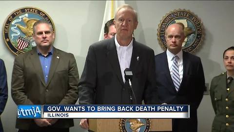 Illinois governor Bruce Rauner proposes bringing back death penalty