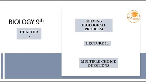 Biology| Class 9| Lecture 20| Chapter 2| MCQs