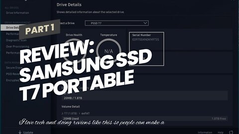 Review: SAMSUNG SSD T7 Portable External Solid State Drive 1TB, Up to 1050MB/s, USB 3.2 Gen 2,...