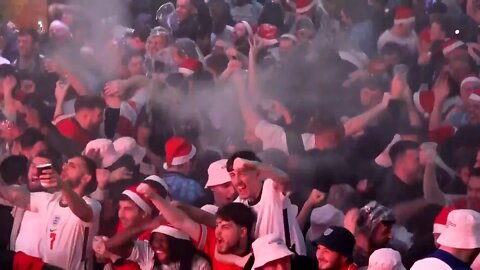 England fans in BOXPARK Croydon go WILD as 3-0 win over Senegal sets up Quarter-Final France clash