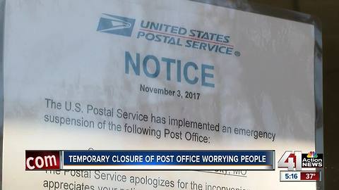 Temporary closure of post office worries people