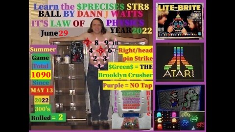 Learn how to become a better straight ball bowler #49 with Dann the CD born MAN on 6-29-22 LiteBrite.#49 bowl video