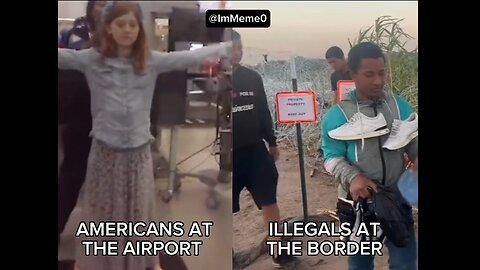 American's At The Airport vs Invaders At The Border