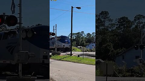 Silver Meteor 98 Northbound to New York at DeLand Amtrak Station Oct. 15 2023 #amtrak #railfanrob