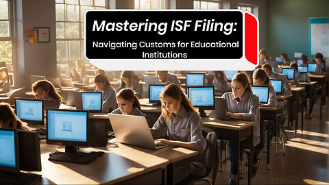 Smooth Sailing: How Educational Institutions Handle ISF Filing for Imports