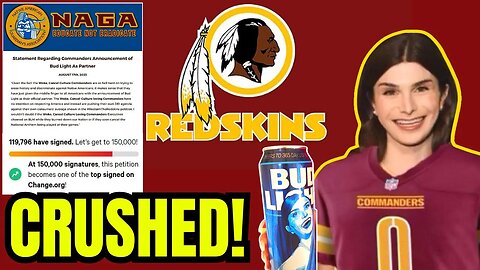 Native American Group CRUSHES Commanders Over BUD LIGHT Deal! REDSKINS Petition Nears 120K!