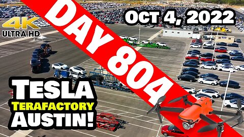 MODEL Y RAMPING AT GIGA TEXAS! - Tesla Gigafactory Austin 4K Day 804 - 10/4/22 - Tesla Terafactory