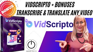 VidScripto Review 📕 + Insane Bonuses 🧰 Free with VidScripto Transcribe Translate Dubbed Videos