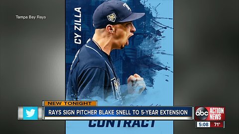 Rays sign Cy Young pitcher Blake Snell to 5-year, $50 million contract