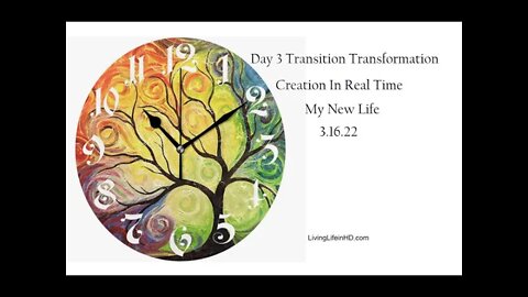 Day 3 Transition Transformation, Creation In Real Time My New Life 3.16.22