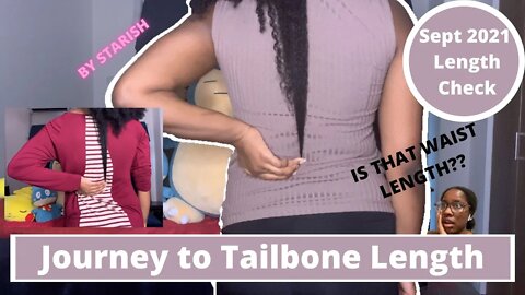 Waist length? Sept 2021 Length Check | Month 3 | Journey to Tailbone Length