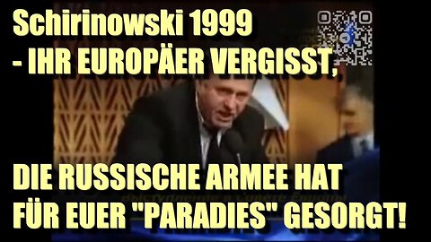 Wladimir Schirinowski 1999 im Europaparlament