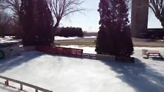 Ice rink on a warm sunny day - March 18th