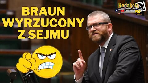 Grzegorz Braun ponownie został wyrzucony z Sejmu za brak maseczki. | @Redakcja - To Mnie Wkurza