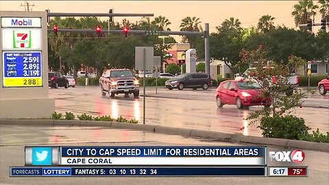 Cape Coral to cap speed limit in residential areas