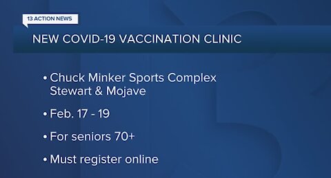 New COVID-19 vaccine clinic opening at Chuck Minker Sports Complex