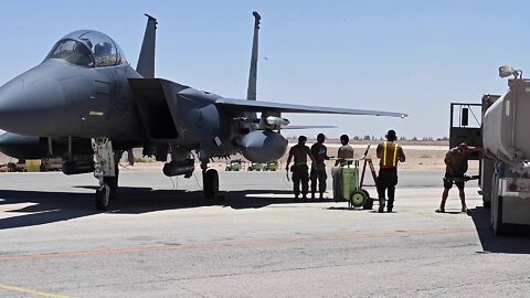 F-15E Strike Eagle Hot-Pit Refueling