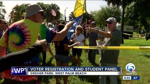 Voter registration and student panel held at Dreher Park