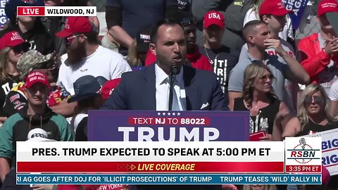 Mike Crispi Speaks at Trump Rally in Wildwood, New Jersey