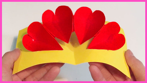 How to make 4 Hearts Pop Up Card