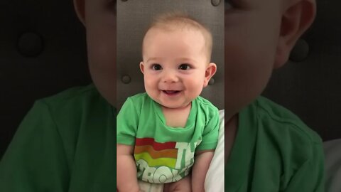 Cute adorable baby 🤩 funny baby playing, laughing, dancing, with mamma at home