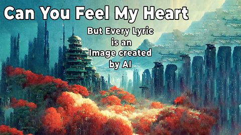 Can You Feel My Heart But Every Lyric is an Image created by AI