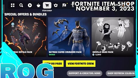 1ST SHOP OF FORTNITE OG? FORTNITE ITEM SHOP (November 3, 2023)