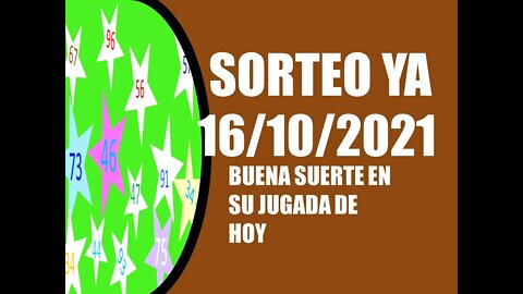 SORTEO YA NUMERO PROBABLE 16 OCTUBRE 2021